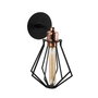 Opviq Lámpara de pared N-1042 Negro y Bronce